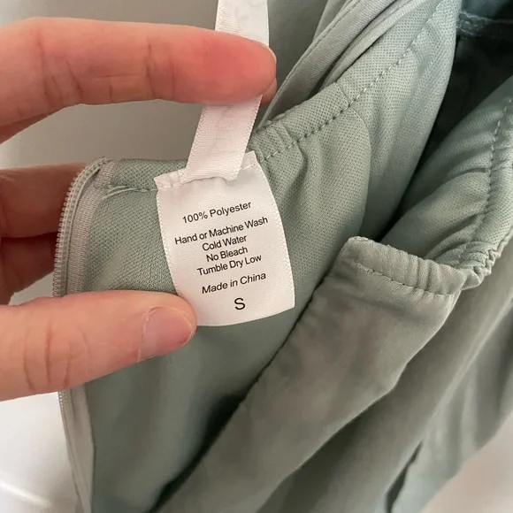 Lucy in the sky Sage green Tie Back Slit dress - Picture 6 of 6